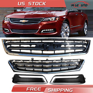 NEW FRONT GRILLE BLACK WITH CHROME FRAME FITS 2014-18 CHEVROLET IMPALA GM1200684