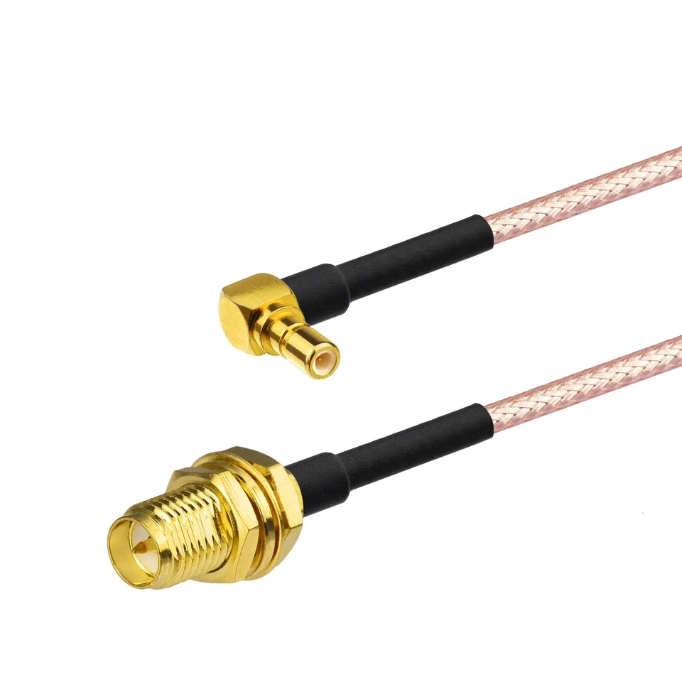 RP-SMA Jack (male pin) to SSMB Jack right angle pigtail cable RG316 for Wireless - Image 1 of 3