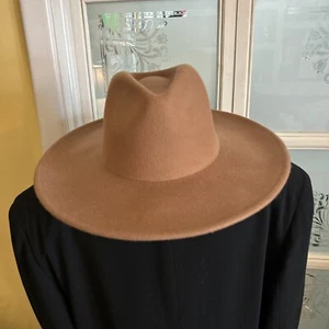 Wool Felt Wide Brim Fedora Hats for Women Wholesale Wide Brim Panama Cowboy - Picture 1 of 5