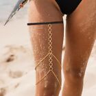 Trend Butterfly Leg Chain Sexy Beach Body Jewelry Lace Elastic Rope  Female