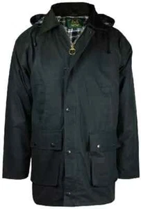 Para Hombres Nuevo Countryman Acolchado Algodón Capucha Cera Chaqueta Top Caza Pesca Agricultura - Imagen 1 de 4