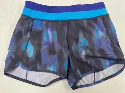 LULULEMON IVIVVA DIVERTIDO ESTAMPADO ATLÉTICO BAILE GIMNASIA PANTALONES CORTOS NIÑAS TALLA 14    Foto 1 de 3