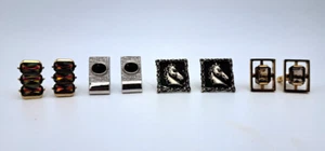 Mens Vintage Cufflinks Lot of 4 Assorted Swank Rainbow Rhinestone Anson Topaz - Picture 1 of 10
