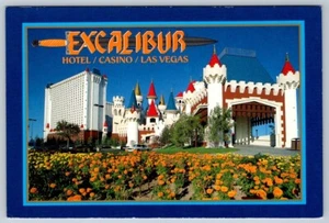 Postal cromada Excalibur Hotel and Casino, Las Vegas, Nevada, 1990 - Imagen 1 de 2