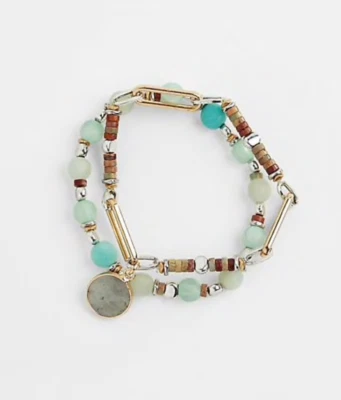 J.Jill ~ NEW Gorgeous Modern Links & Stones Bracelet ~ NWT(1W4) - Imagem 1 de 4