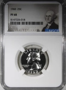 1960 Proof Washington Quarter NGC PR69 High Grade Coin 25C - Picture 1 of 2