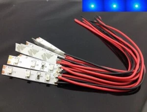LED Beleuchtung blau mit Kabel 8-16V Kirmes Häuser RC Modelle Auto 10 Stück S053 - Bild 1 von 1
