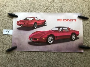 Chevrolet Corvette 1981 original Drucker Belege. 18 x 32 Zoll. - Bild 1 von 1