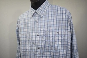 Orvis Button Up Shirt Plaid Active Fit Performance Long Sleeve Mens Size 2XL XXL - Picture 1 of 14