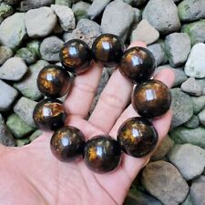Sparkling Golden Black Coral Bracelet 26-28 MM Genuine Indonesian Sea Willow #19