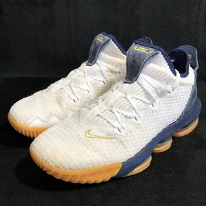 EXC Nike Men's SIZE 9.5 Lebron XVI Low USA Navy White Gold Gum Basketball Shoes - Bild 1 von 9