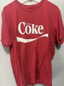 Coca-Cola Mens T-Shirt - Classic Enjoy Coke Logo Image Size L - Picture 1 of 2