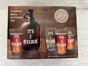 Artland It’ 5 O’clock Growler and Tumbler 5-Piece Set - Picture 1 of 4