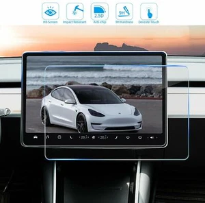 Transparente Hartglas Armaturenbrett Displayschutzfolie für 2021 2022 Tesla Modell Y/3 - Bild 1 von 4
