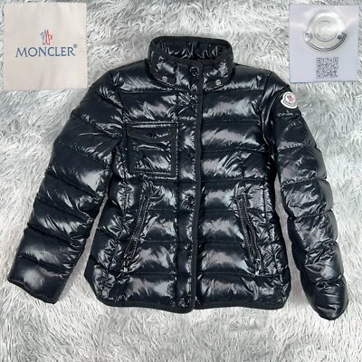 MONCLER Girl’s New Armoise Giubbotto Black Down Fill Puffer Jacket 8 Anni 130 CM - Image 1 of 4