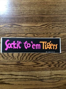 Vintage 1968 Sock it to ‘em Tigers Bumper Sticker Detroit Tigers - Picture 1 of 3