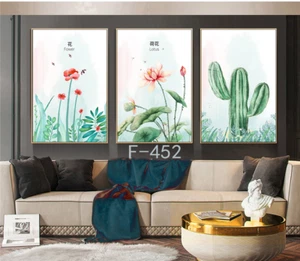 3 set LOTUS PLANT Canvas Wall Art Print Picture Painting Home Décor unframed - Picture 1 of 5