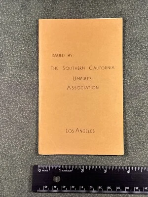 Southern California Umpires Association rulebook 1920s 1930s 1940s baseball - Image 1 of 4