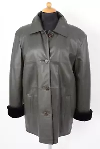 US590 BRAND NEW REAL GENUINE LEATHER JACKET Size L - ECHT LEDER Jacke - Picture 1 of 12