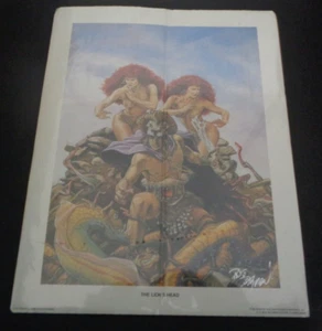 DAVE DORMAN Signed Print THE LION'S HEAD Rolling Thunder Graphics 1986 SEALED - Picture 1 of 4