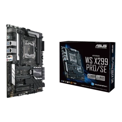 ASUS WS X299 PRO/SE LGA2066 DDR4 IMPI BMC LAN M.2 U.2 USB 3.1 Type-C Motherboard - Image 1 of 4