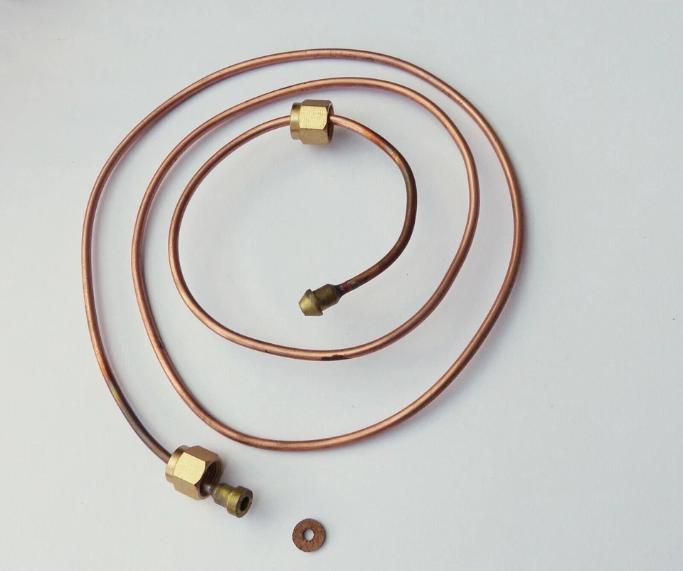 Oil Pressure Copper Feed Pipe for Smiths Gauges, 37 inch, MG AHH6678 & 2K4936 - Image 1 of 1