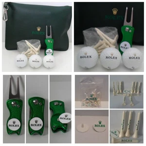 ROLEX Golf Pouch + 3 palline Rolex, strumento Rolex Divot, magliette Rolex e pennarelli a sfera - Foto 1 di 10
