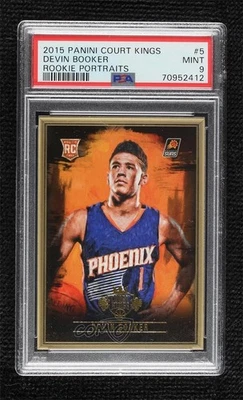 Retratos de novato Panini Court Kings 2015-16 Devin Booker #5 PSA 9 como nuevo radiocontrol Foto 1 de 2