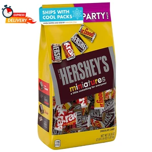 HERSHEY'S Miniatures Confezione da Festa di Caramelle al Cioccolato Assortite, Caramelle Halloween, 35,9 - Foto 1 di 6