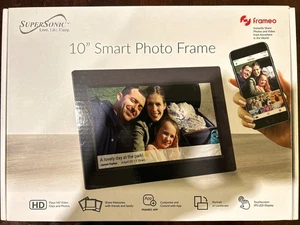Supersonic 10” Smart Photo Frame 16gb, WiFi, HD, Touchscreen, USB, Micro SD - Picture 1 of 3