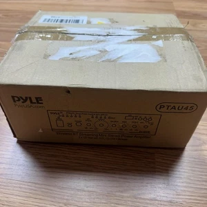 Pyle PTAU45 Wireless BT Stereo Power Amplifier 2x120W USB AUX CD Mic Input New - Picture 1 of 6