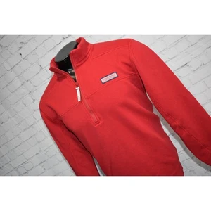 Suéter Pullover Vineyard Vines Golf 1/4 Cremallera Para Hombre Talla Mediana Rojo Algodón - Imagen 1 de 9