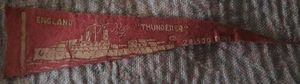WW1 HMS THUNDERER Corazzata Holsum Pane British Navy Feltro Pennant Premium WWI - Foto 1 di 2