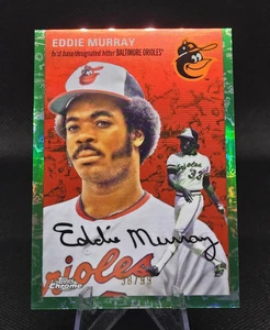 2023 Topps Chrome Platinum Anniversary - rifrattore verde Eddie Murray #423 /99 - Foto 1 di 2