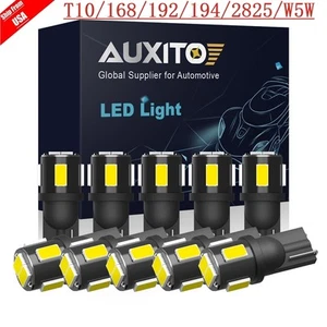 AUXITO T10 168 194 6000K White LED License Plate Side Marker Light Bulbs Canbus - Imagen 1 de 22