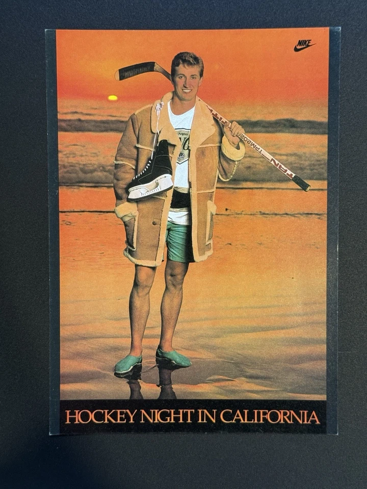 Original Nike Poster Card Hockey Night In CA Wayne Gretzky LA Kings 5”x7” #886 - Image 1 of 2