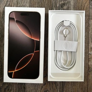 Apple iPhone 16 Pro Max désert titane vide boîte d'origine boîte vide Apple Store - Photo 1/6