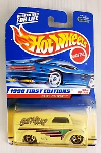 Hotwheels 1998 primeras ediciones #10 entrega de lácteos Got Milk Car juguete para niños 1/64 NUEVO - Imagen 1 de 6