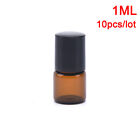 10pcs/pack 1ml 2ml 3ml 5ml Amber Thin Glass Roll on Bottle Essential Oil Via* p
