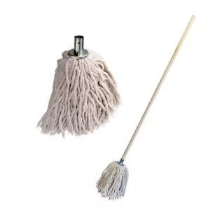 Cotton Mop Head PY14 with Wooden Handle Stick 120cm (1 Mop Head x 1 HandleStick) - Picture 1 of 3