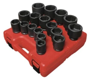Genius Tools 17Pc 1/2" Dr. Impact Socket Set Metric 8-32mm Made in Taiwan - Picture 1 of 3