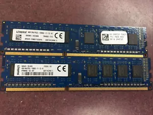 LOT OF 2 KINGSTON 4GB 1Rx8 PC3L-12800U DDR3-1600 Desktop Memory RAM - Picture 1 of 2