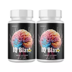 IQ Blast Pro Brain Supplement 2 Bottles 120 Capsules - Picture 1 of 3
