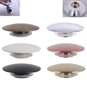 Tappo scarico lavabo ottone 66 mm raccordo tappo superiore pop up click clack pulsante - Foto 1 di 17