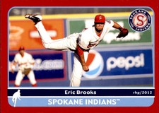 2012 Spokane Indians Grandstand #7 Eric Brooks Taylor Texas TX Baseball Card