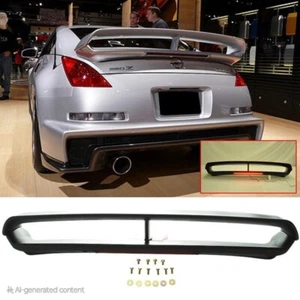For 03-08 Nissan 350Z RS Style Trunk Boot Spoiler ABS LED Light Black UK Seller - Picture 1 of 7