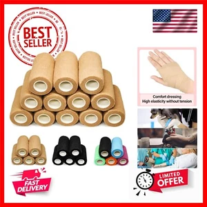 12er Pack 4 Zoll x 5 Yards Selbstklebende Bandage Atmungsaktiv Kohäsive Bandage Wr... - Bild 1 von 8