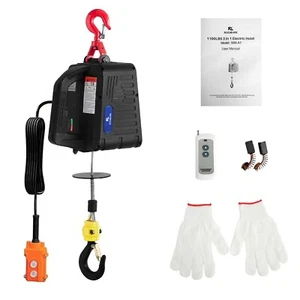 3-in-1 Portable Electric Hoist Winch 1100LBS Wired/Wireless Remote Control - Picture 1 of 9
