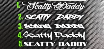 Scatty Daddy Vinyl 9" Decal Sticker Fits Dodge Charger Hellcat SRT Scat Pack - Image 1 of 3
