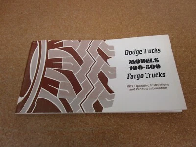 Dodge Canada 1977 camioneta pickup D200 D300 100-800 Fargo manual del propietario original Foto 1 de 4